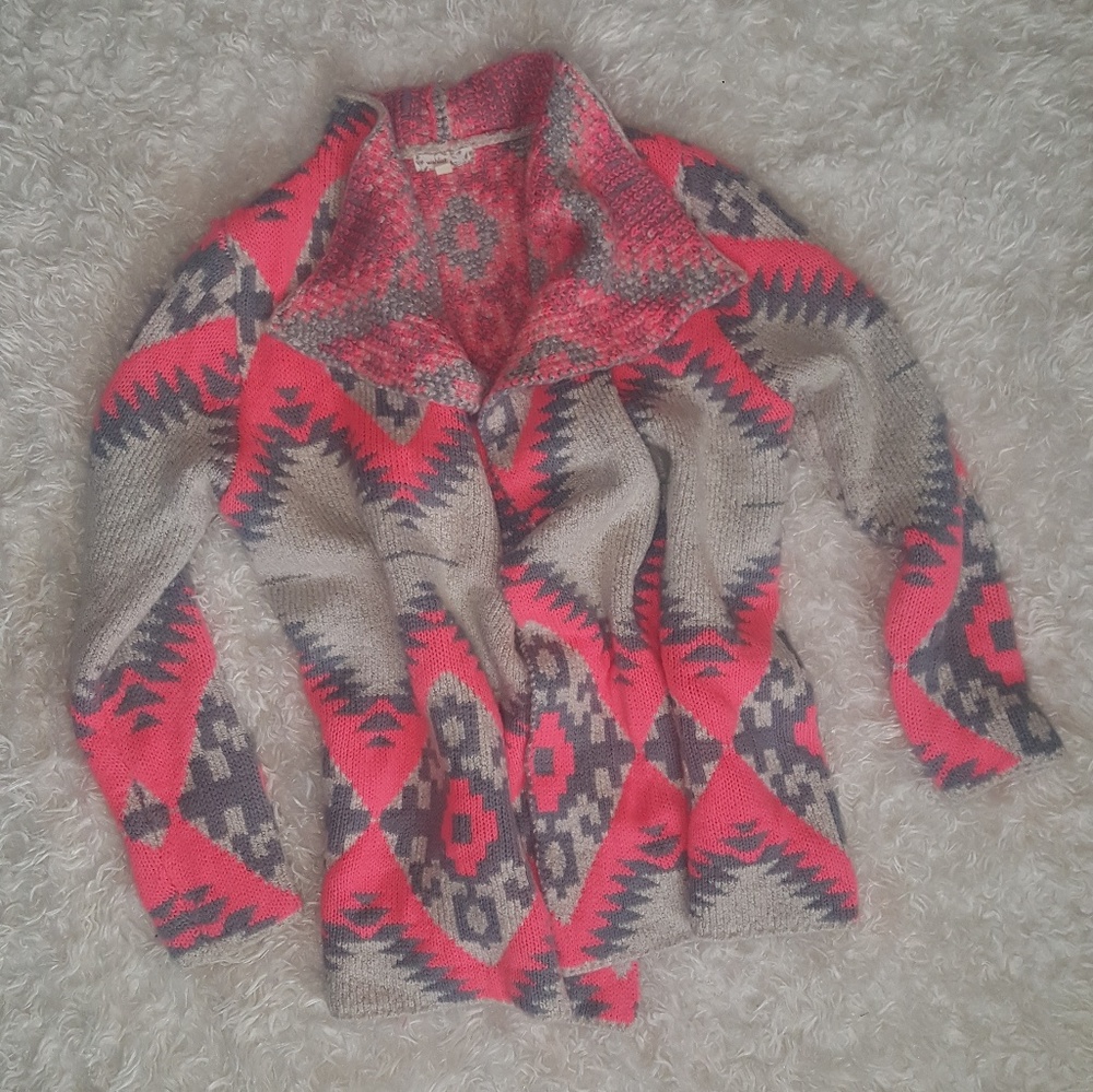 Neon Aztec Print Shrug